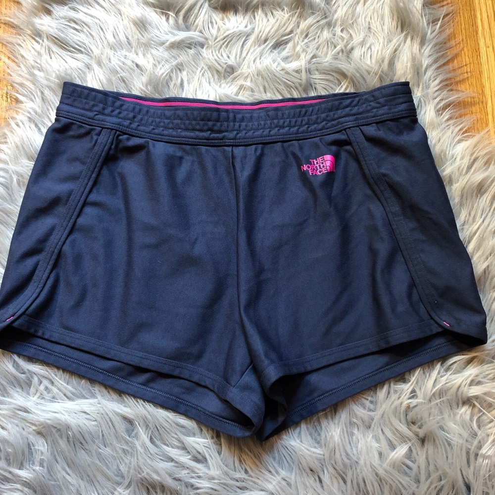 Navy North Face Athletic shorts